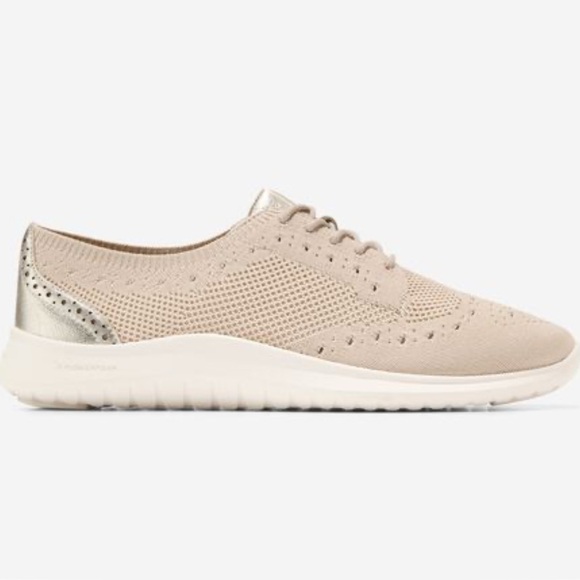 Cole Haan Shoes - COLE HAAN Beige tan knit Sneakers zerogrand OXFORD stitchlight Merritt shoes 6.5